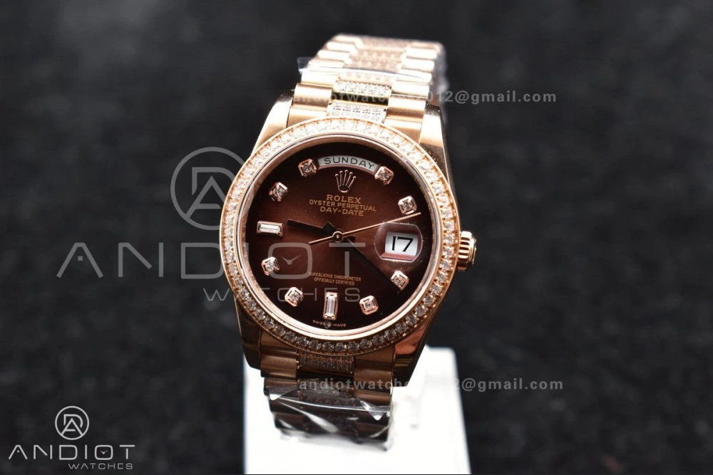 DayDate 36 RG BPF Best Version On President Bracelet A2836 V2