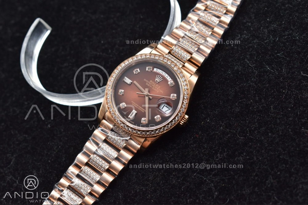 DayDate 36 RG BPF Best Version On President Bracelet A2836 V2