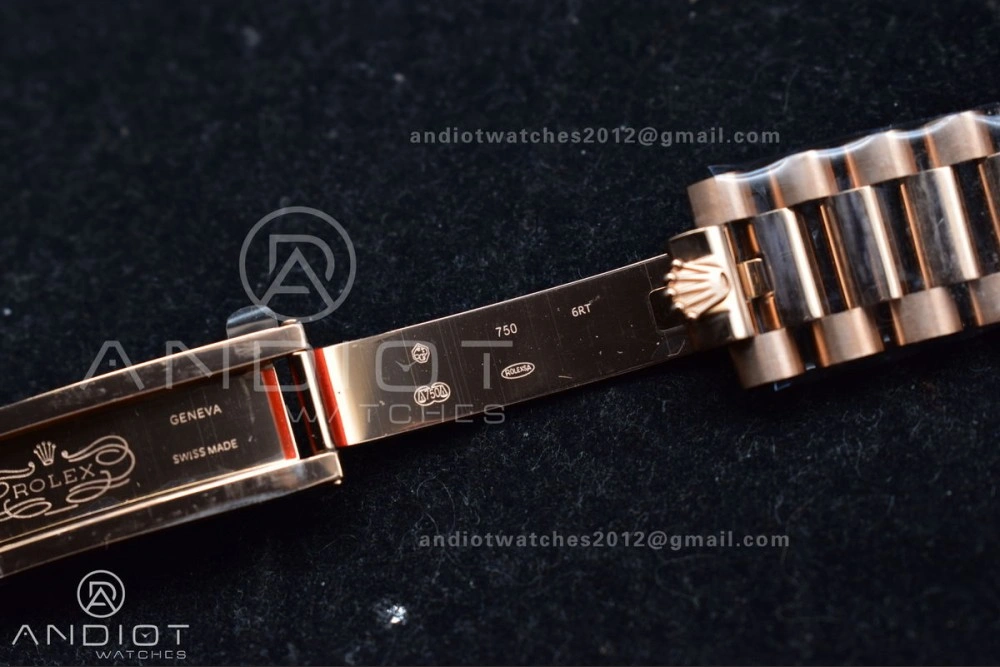 DayDate 36 RG QF Best Edition 904L Steel Blue Dial with Stick Diamond on President Bracelet vr3255 V5 (Gain Weight)