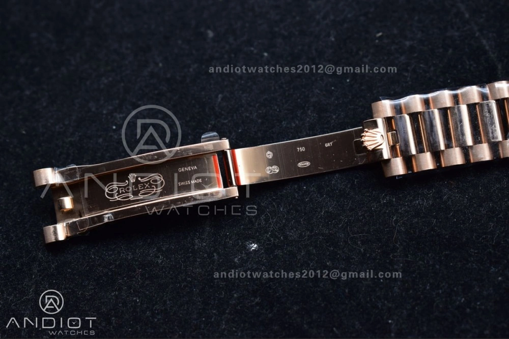 DayDate 36 RG QF Best Edition 904L Steel Silver Dial with Stick Diamond on President Bracelet vr3255 V5 (Gain Weight)