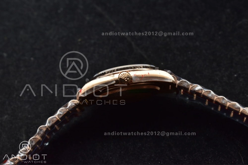 DayDate 36 RG QF Best Edition 904L Steel Silver Dial with Stick Diamond on President Bracelet vr3255 V5 (Gain Weight)