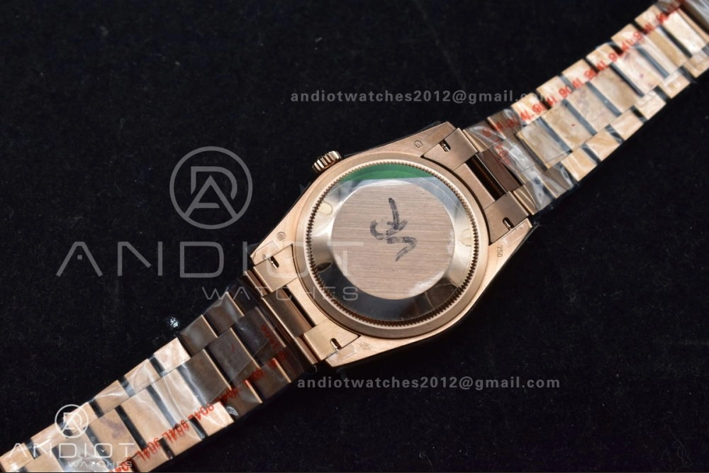 DayDate 36 RG QF Best Edition 904L Steel Silver Dial with Stick Diamond on President Bracelet vr3255 V5 (Gain Weight)