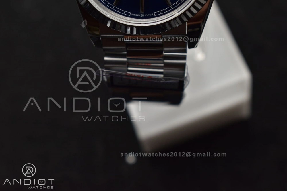 DayDate 36 SS QF Best Edition 904L Steel Blue Dial on President Bracelet vr3255 V5 (Gain Weight)
