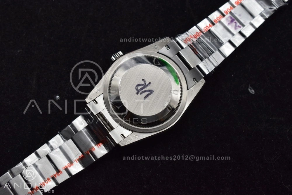 DayDate 36 SS QF Best Edition 904L Steel Blue Roman Dial on President Bracelet vr3255 V5 (Gain Weight)