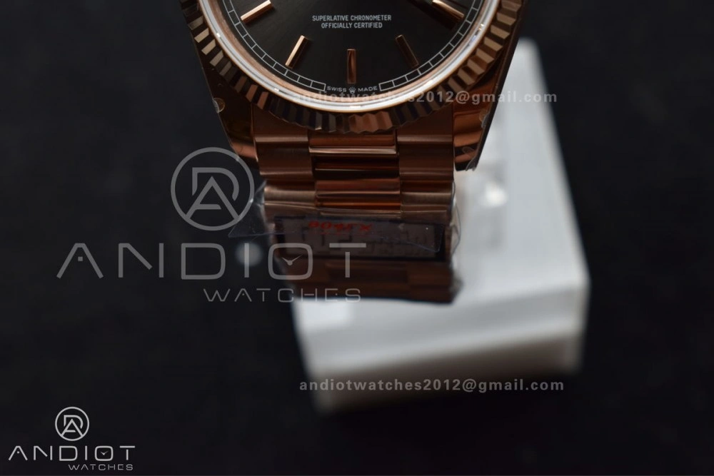 DayDate 36 SS QF Best Edition 904L Steel Grey Dial on President Bracelet vr3255 V5 (Gain Weight)