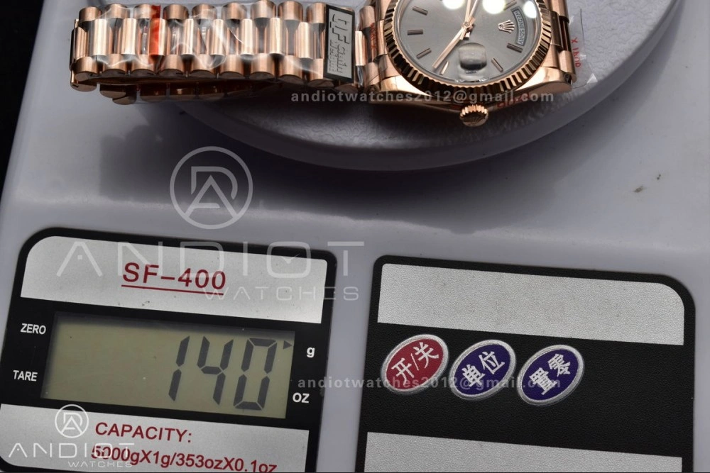 DayDate 36 SS QF Best Edition 904L Steel Grey Dial on President Bracelet vr3255 V5 (Gain Weight)