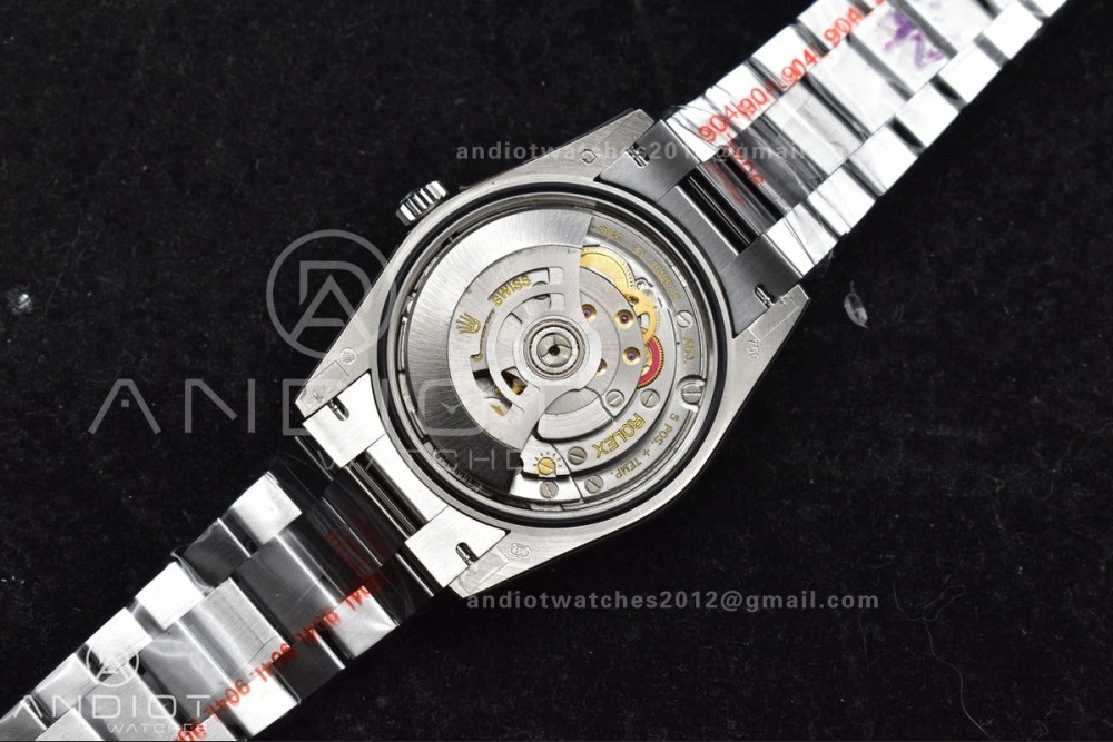 DayDate 36 SS QF Best Edition 904L Steel Grey Diamond Dial on President Bracelet vr3255 V5 (Gain Weight)