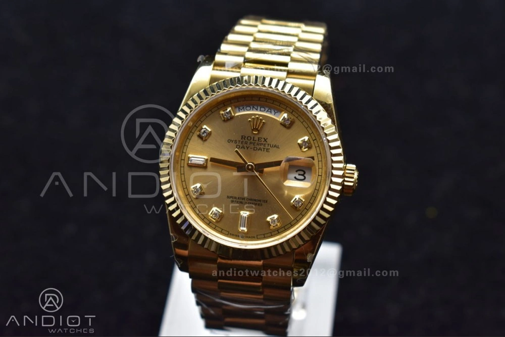 DayDate 36 YG BPF Best Version On President Bracelet A2836 V2