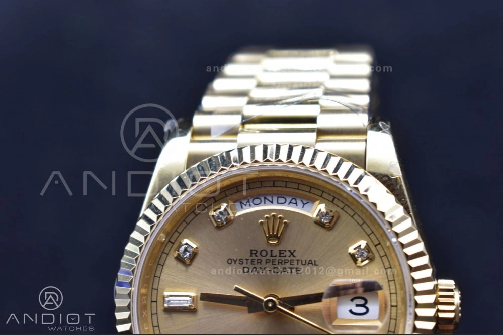 DayDate 36 YG BPF Best Version On President Bracelet A2836 V2