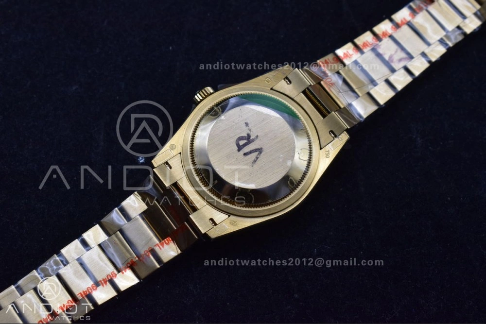 DayDate 36 YG QF Best Edition 904L Steel Gold Dial on President Bracelet vr3255 V5 (Gain Weight)