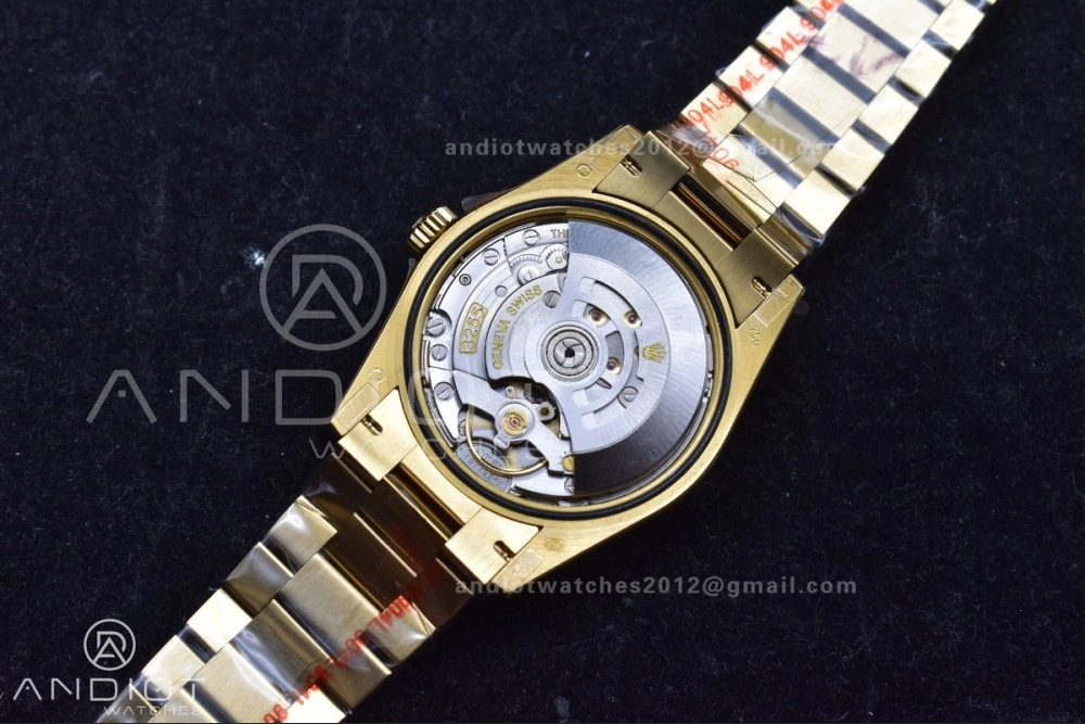 DayDate 36 YG QF Best Edition 904L Steel Gold Dial with Roman Mark on President Bracelet vr3255 V5 (Gain Weight)