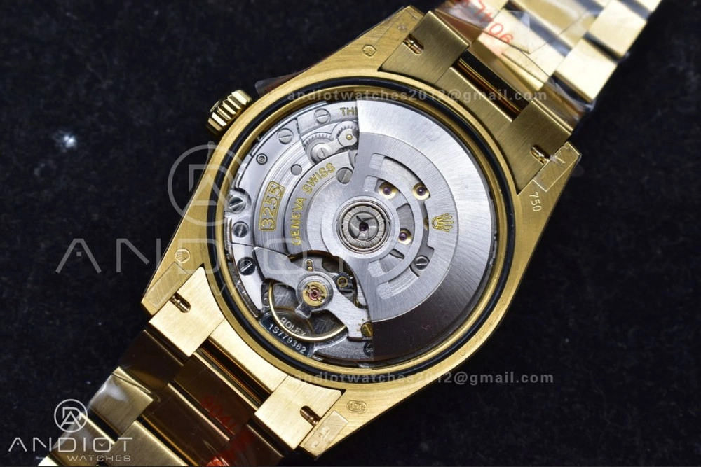 DayDate 36 YG QF Best Edition 904L Steel Silver Dial on President Bracelet vr3255 V5 (Gain Weight)