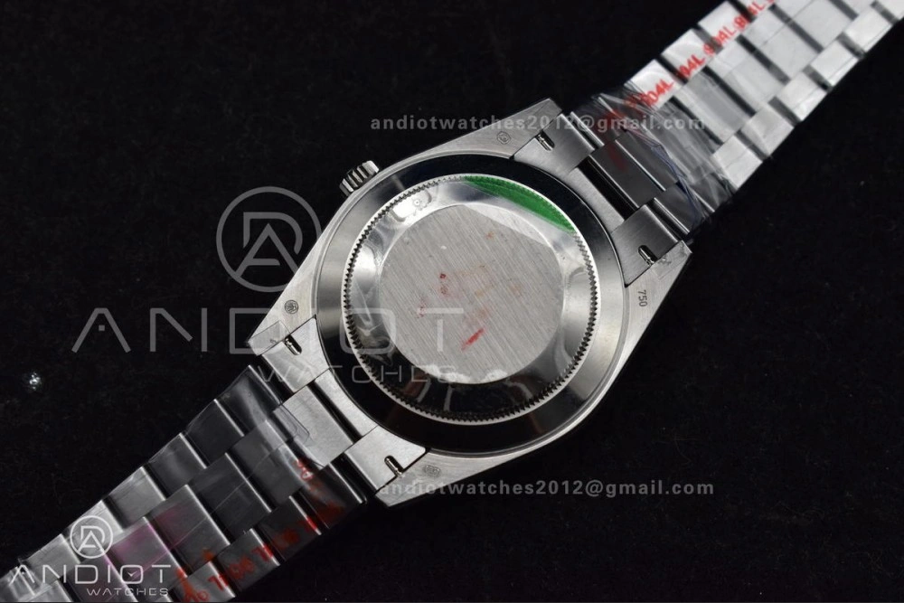 DayDate 40 GMF Tungsten Weighted 904L Steel Blue Dial Roman Markers On President Bracelet A3255 V4