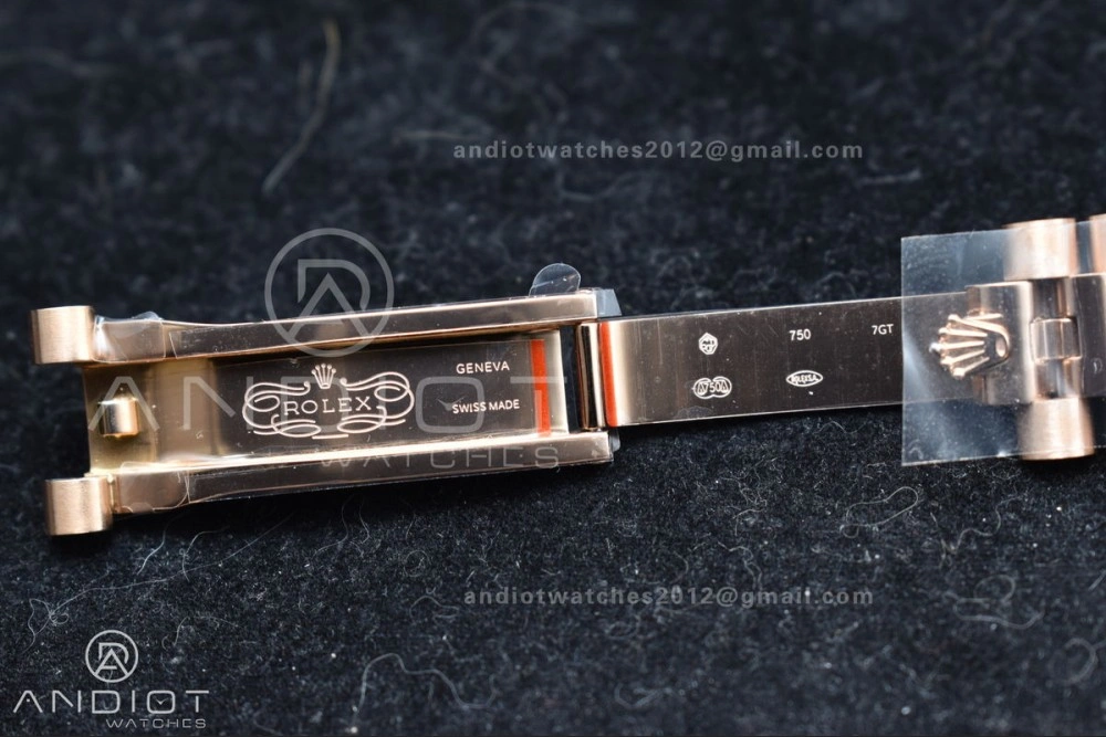 DayDate 40 RG GMF 904L Steel Meteorite Dial Crystal Markers On President Bracelet A3255