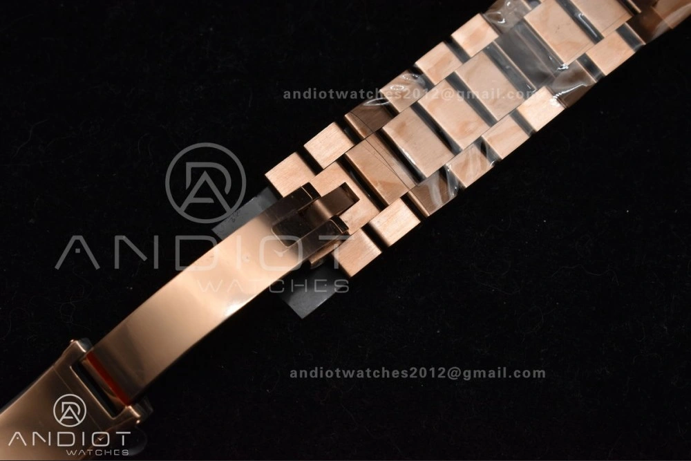 DayDate 40 RG GMF 904L Steel Meteorite Dial Crystal Markers On President Bracelet A3255