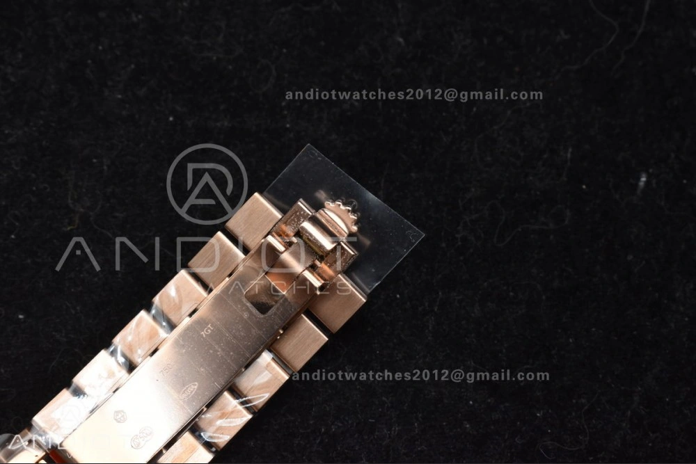 DayDate 40 RG GMF 904L Steel Meteorite Dial Crystal Markers On President Bracelet A3255