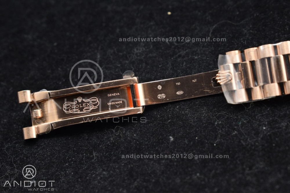 DayDate 40 RG GMF Plated 904L Steel RG Dial Crystal Markers On President Bracelet A2836 V2