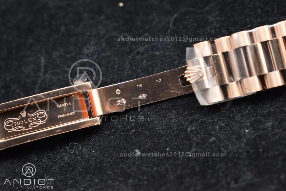 DayDate 40 RG GMF Plated 904L Steel RG Dial Crystal Markers On President Bracelet A2836 V2