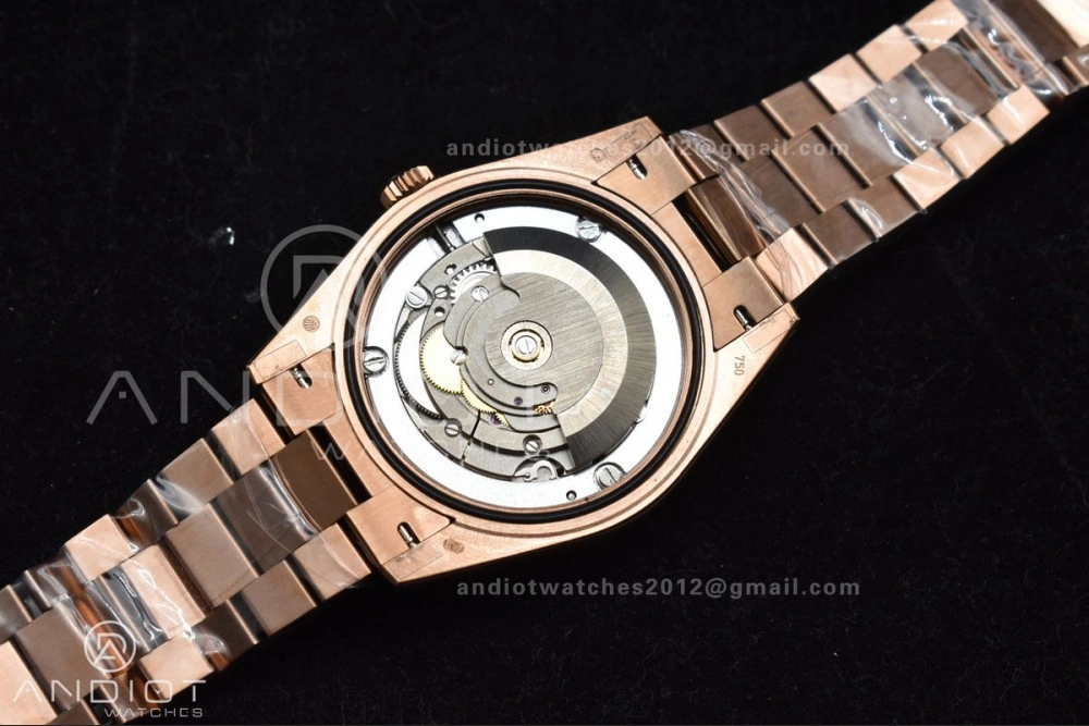 DayDate 40 RG GMF Plated 904L Steel RG Dial Crystal Markers On President Bracelet A2836 V2