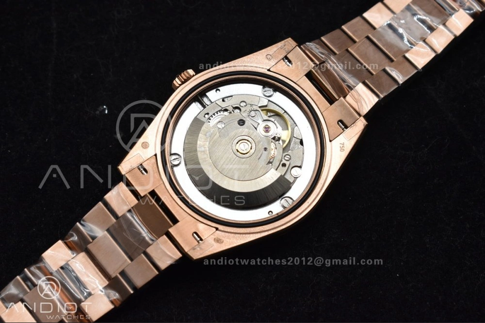 DayDate 40 RG GMF Plated 904L Steel RG Dial Crystal Markers On President Bracelet A2836 V2