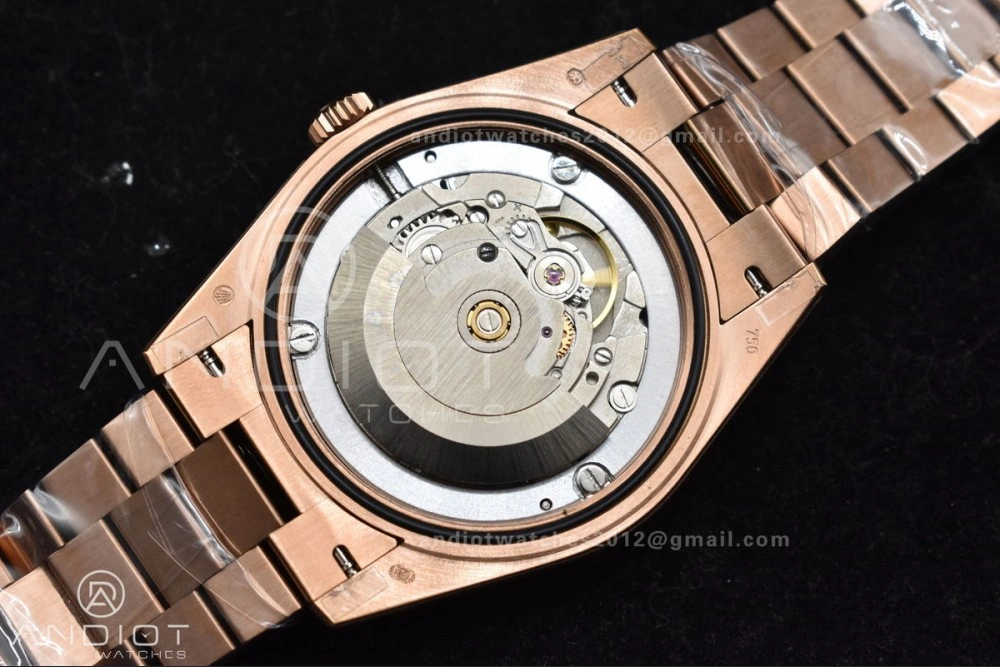 DayDate 40 RG GMF Plated 904L Steel RG Dial Crystal Markers On President Bracelet A2836 V2