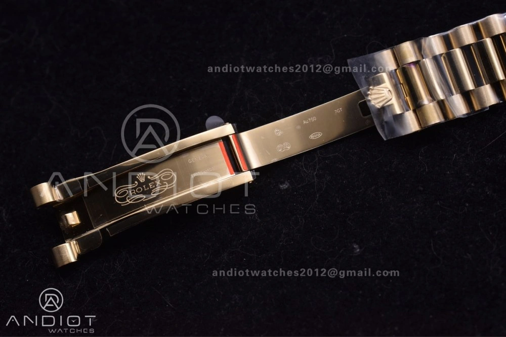 DayDate 40 RG GMF Tungsten Weighted 904L Steel Black Dial with Crystal Markers On President Bracelet A2836 V2