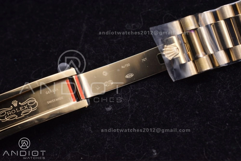 DayDate 40 RG GMF Tungsten Weighted 904L Steel Black Dial with Crystal Markers On President Bracelet A2836 V2