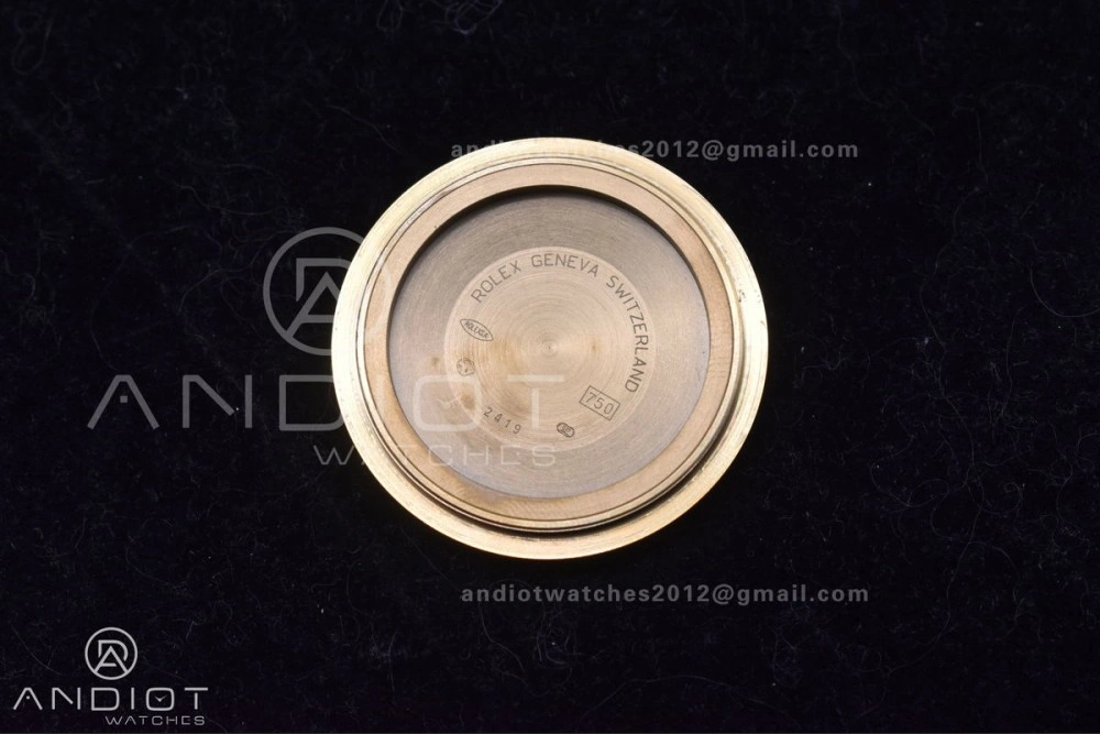 DayDate 40 RG GMF Tungsten Weighted 904L Steel Black Dial with Crystal Markers On President Bracelet A2836 V2