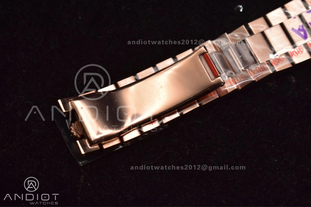 DayDate 40 RG GMF Tungsten Weighted 904L Steel Green Dial Roman Markers on President Bracelet A2836 V2