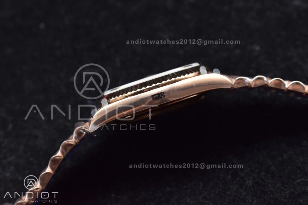 DayDate 40 RG GMF Tungsten Weighted 904L Steel Green Dial Roman Markers on President Bracelet A2836 V2