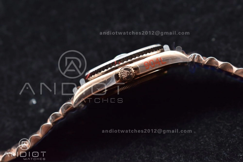 DayDate 40 RG GMF Tungsten Weighted 904L Steel Green Dial Roman Markers on President Bracelet A2836 V2