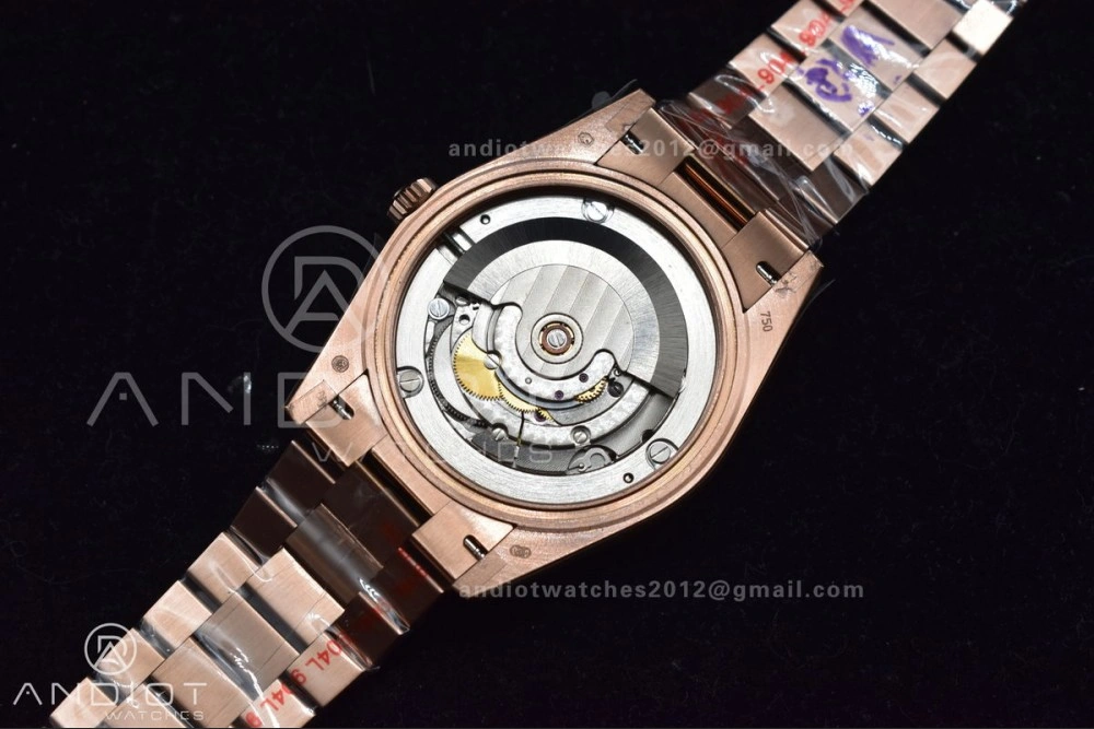 DayDate 40 RG GMF Tungsten Weighted 904L Steel Green Dial Roman Markers on President Bracelet A2836 V2