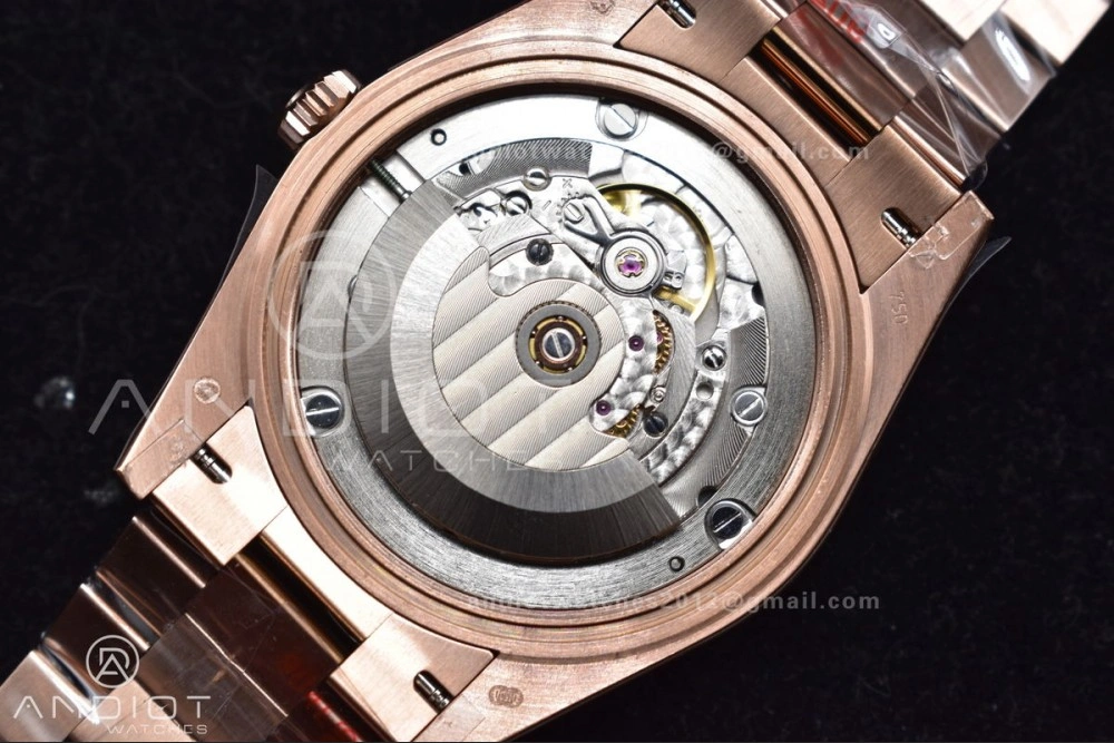 DayDate 40 RG GMF Tungsten Weighted 904L Steel Green Dial Roman Markers on President Bracelet A2836 V2