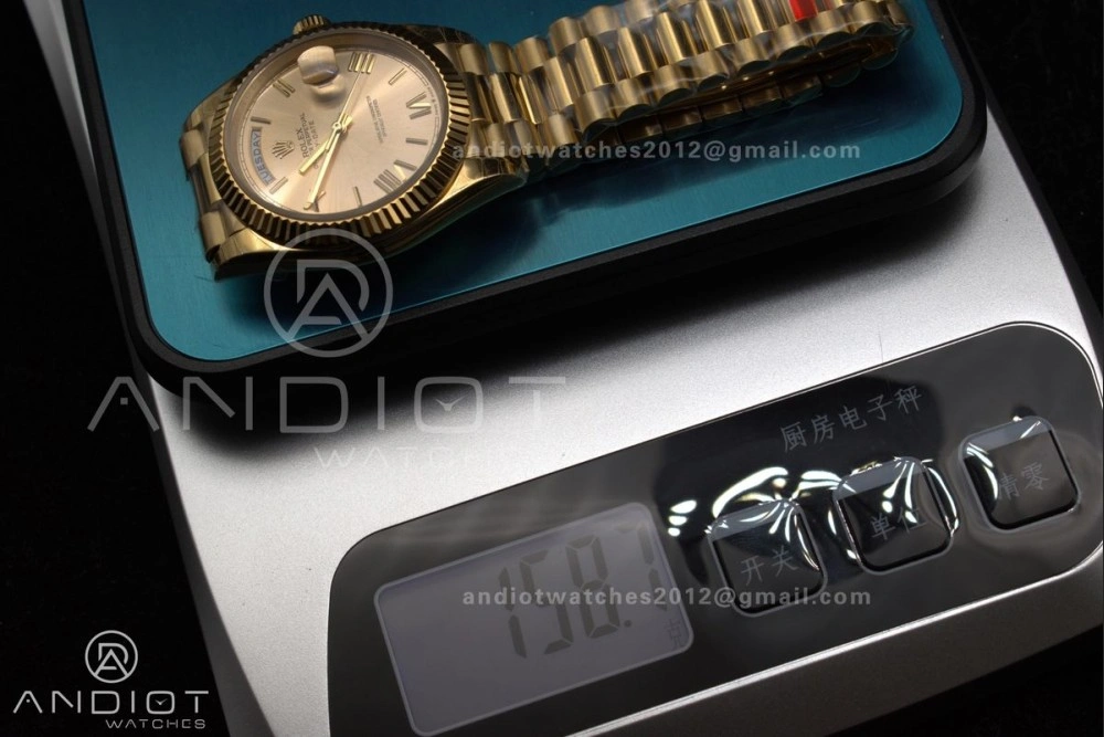 DayDate 40 RG GSF Gain Weight Gold Roman Dial on President Bracelet A2836