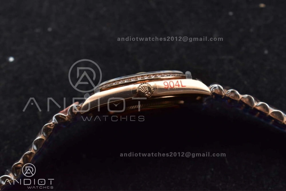 DayDate 40 RG JDF 904L Steel Meteorite Dial Crystal Markers On President Bracelet A3255