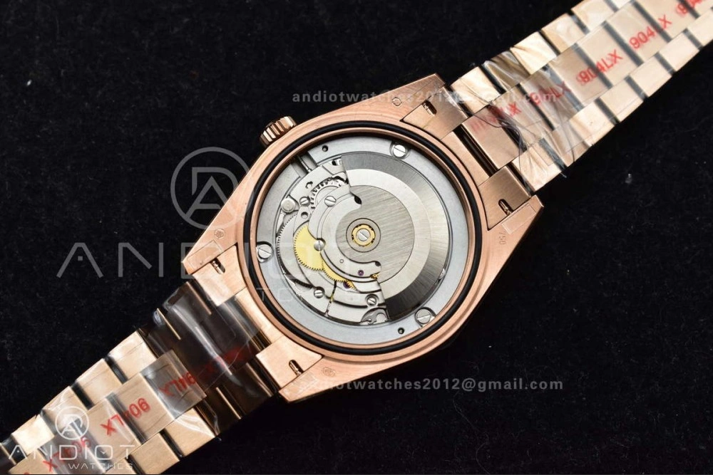 DayDate 40 RG JDF 904L Steel Meteorite Dial Crystal Markers On President Bracelet A3255