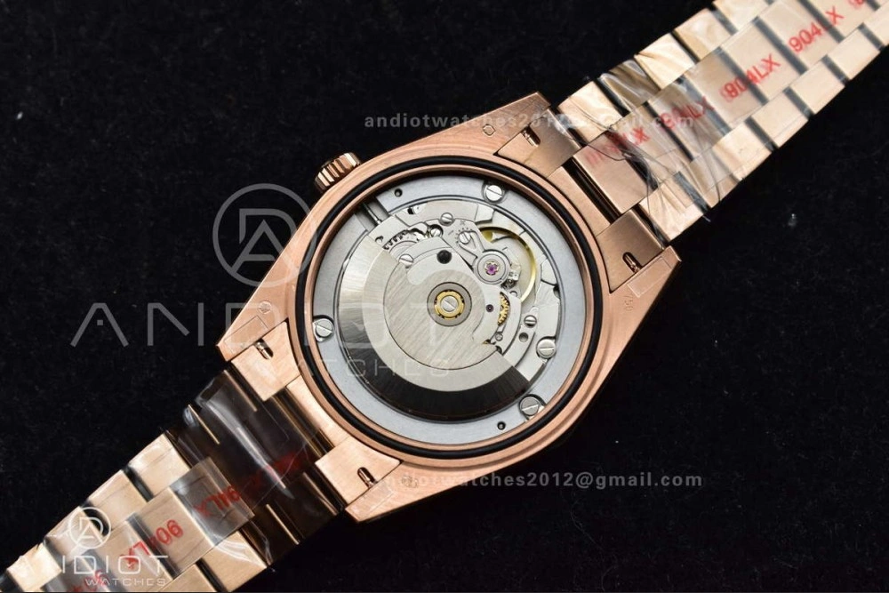 DayDate 40 RG JDF 904L Steel Meteorite Dial Crystal Markers On President Bracelet A3255