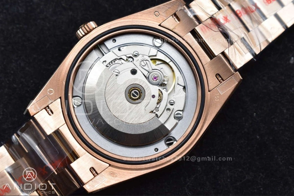 DayDate 40 RG JDF 904L Steel Meteorite Dial Crystal Markers On President Bracelet A3255