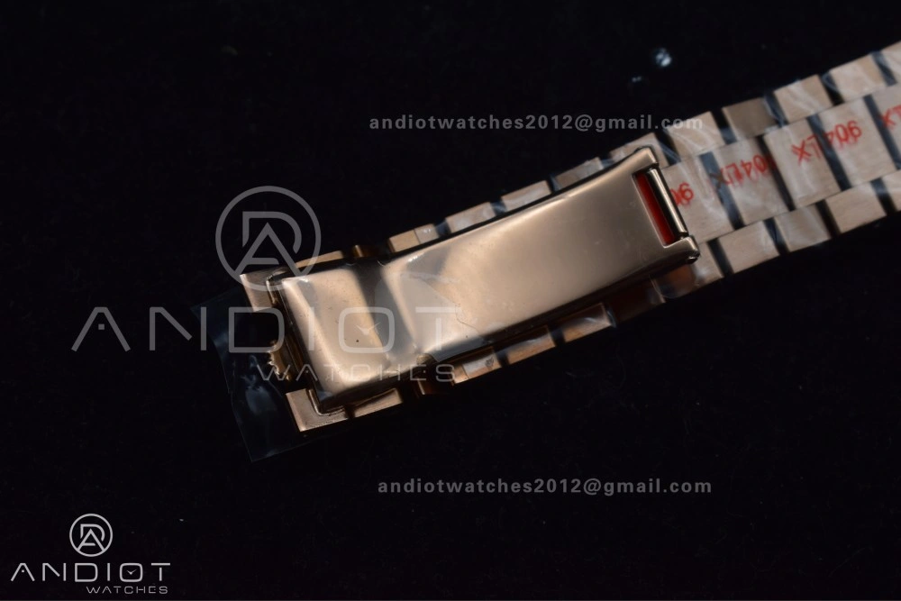 DayDate 40 RG QF Best Edition 904L Steel Slate Ombre Dial on President Bracelet A2836 V4 (Gain Weight)