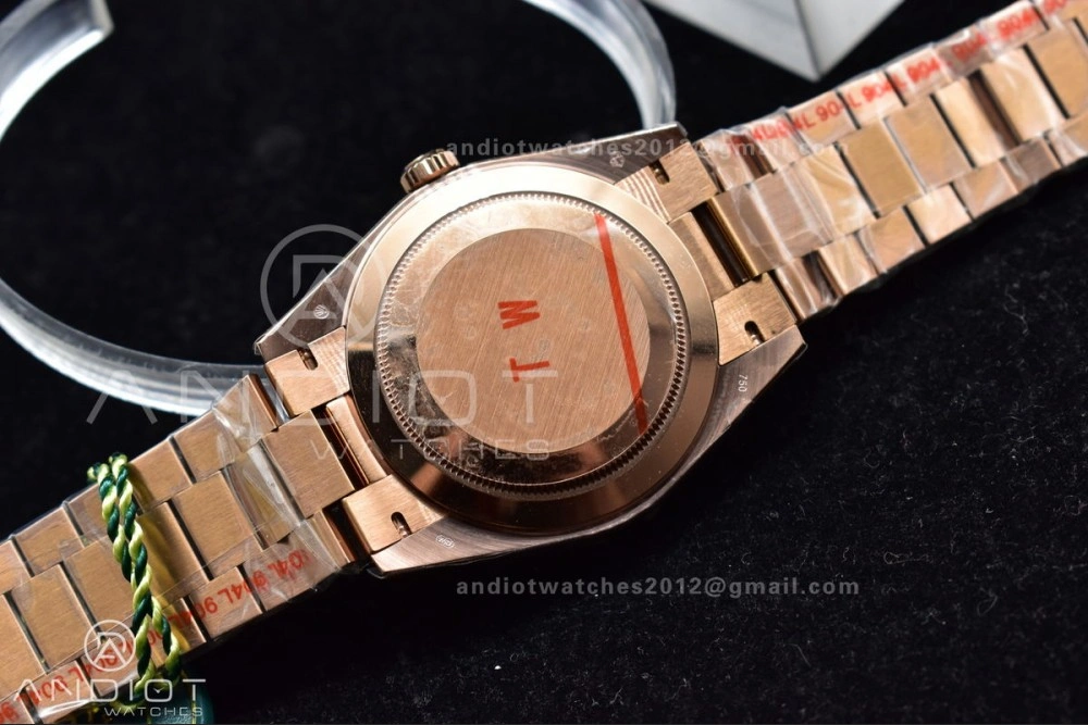 DayDate 40 RG TWF 316L Steel Meteorite Dial Crystal Markers on President Bracelet A2836