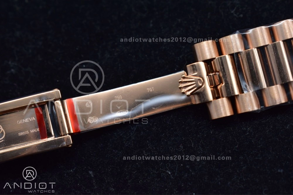 DayDate 40 RG TWF 316L Steel Meteorite Dial Crystal Markers on President Bracelet A2836