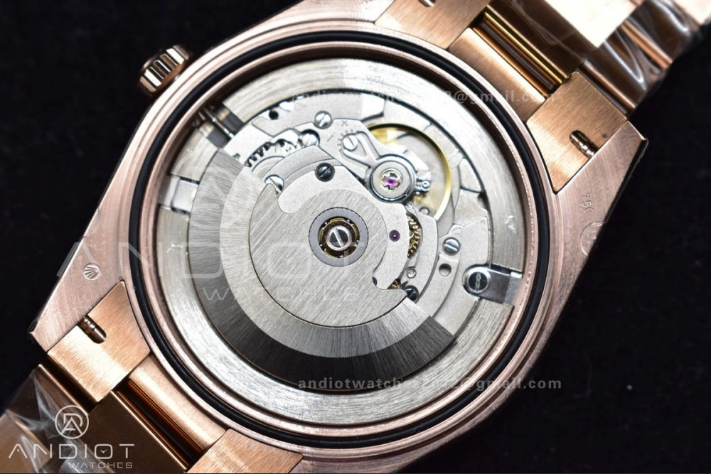 DayDate 40 RG TWF 316L Steel Meteorite Dial Crystal Markers on President Bracelet A2836