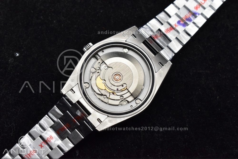 DayDate 40 SS GMF 904L Steel Black Crystal Dial on President Bracelet A2836 V3 (Gain Weight)