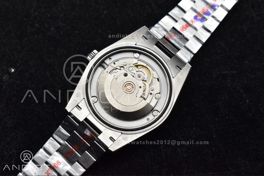 DayDate 40 SS GMF 904L Steel Black Crystal Dial on President Bracelet A2836 V3 (Gain Weight)
