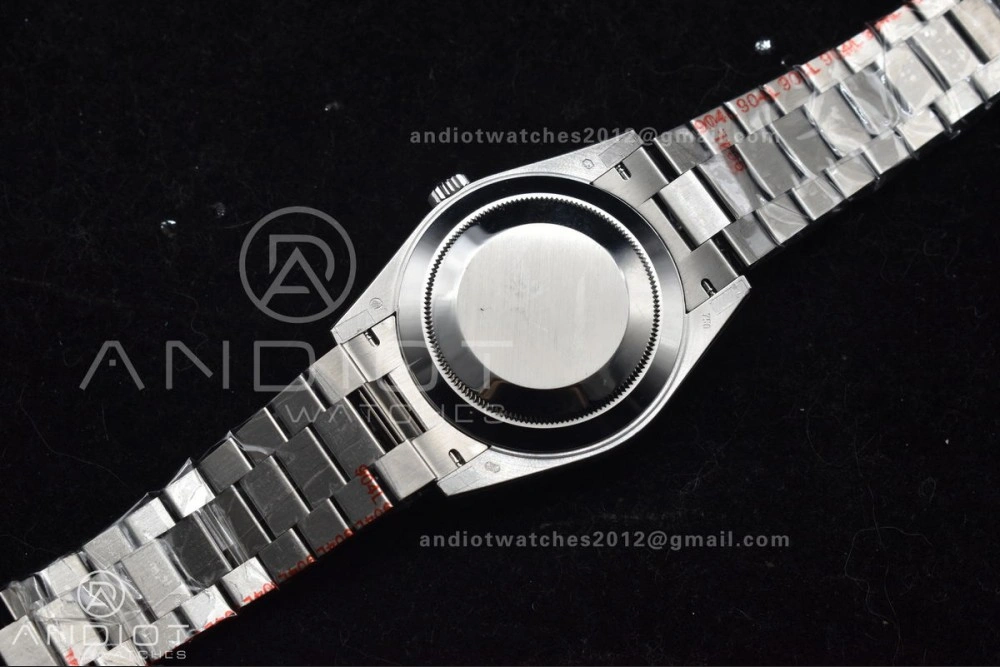 DayDate 40 SS GMF 904L Steel Ice Blue Stick Dial On President Bracelet A3255 V2