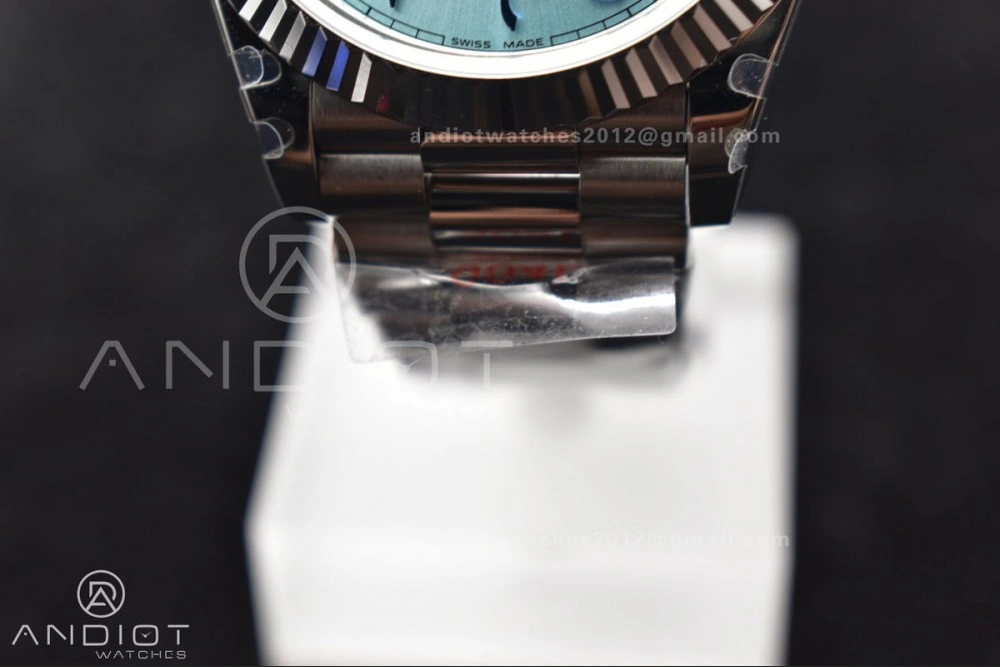 DayDate 40 SS GMF 904L Steel Iced Blue Dial Arabic Markers on President Bracelet A3255 V2