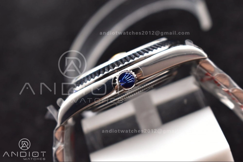 DayDate 40 SS GMF 904L Steel Iced Blue Dial Arabic Markers on President Bracelet A3255 V2