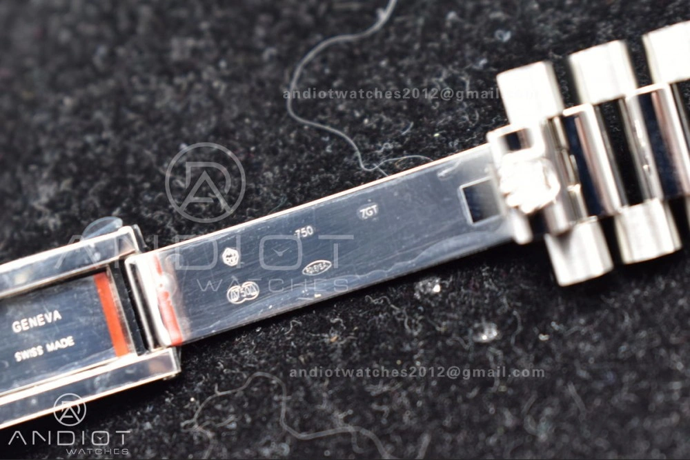 DayDate 40 SS GMF 904L Steel Iced Blue Dial Arabic Markers on President Bracelet A3255 V2