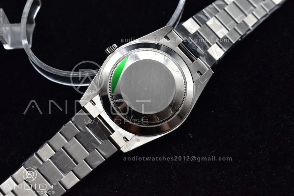 DayDate 40 SS GMF 904L Steel Iced Blue Dial Roman Markers On President Bracelet A3255 V2