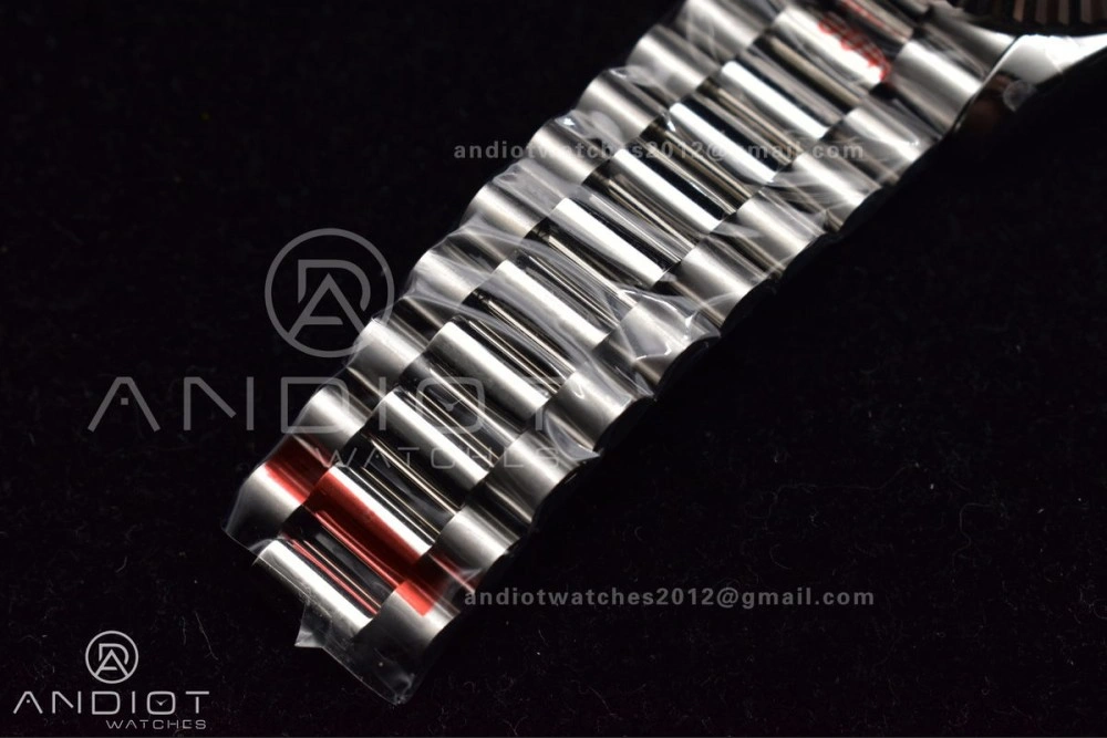 DayDate 40 SS GMF Gain Weight Ice Blue Stick Dial on President Bracelet A2836